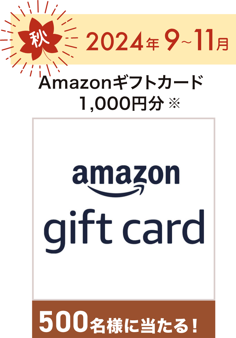 2024年9～11月　Amazonギフトカード1000円分