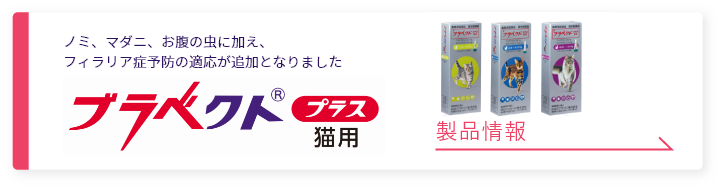 製品情報（ブラベクト®プラス猫用） | 猫ノミ・猫マダニ・寄生虫対策・駆除なら3か月に1回 | ブラベクト®プラス猫用