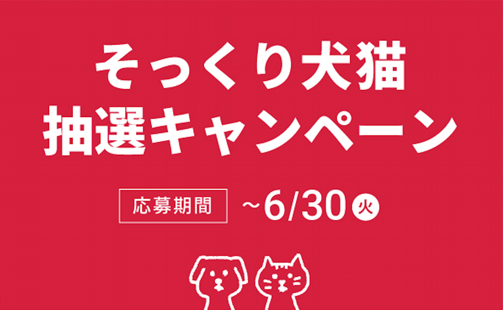 そっくり犬猫キャンペーン終了のお知らせ